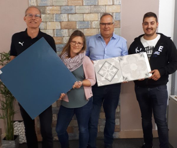 Collaborateurs entreprise de carrelages